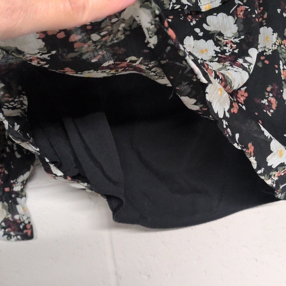 Abercrombie & Fitch Sheer Floral Off Shoulder Blouse S, Whimsigoth Date Night - Picture 7 of 7
